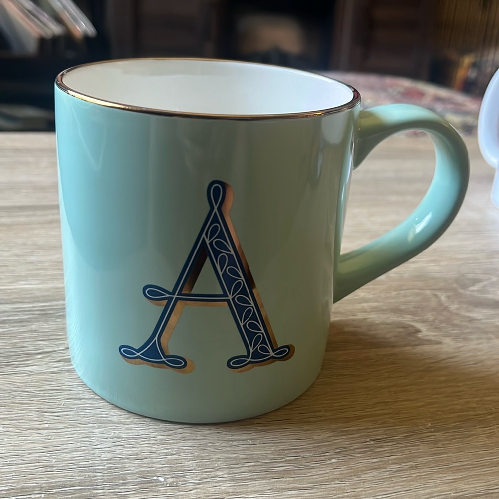 Target Opalhouse Blue Coffee Mug Letter A Initial Monogram